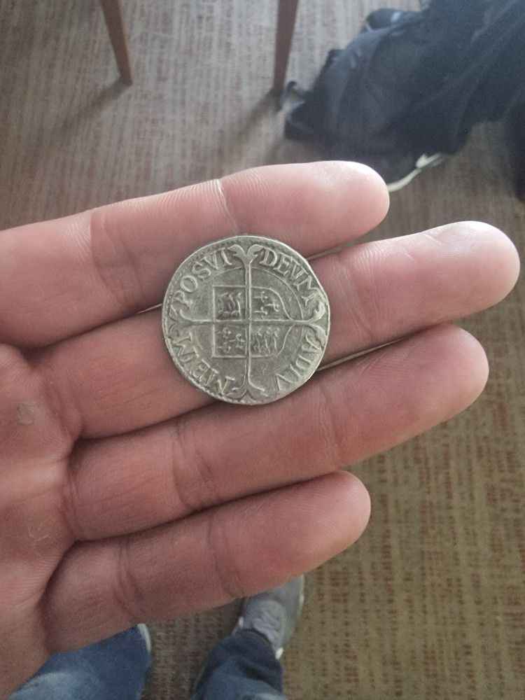 Genuine Elizabeth I 1569 Silver Sixpence - Coronet Mintmark - Hammered Tudor Coin

