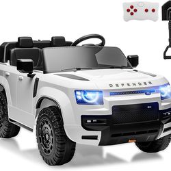 24V Ride on Toys for Big Kids, 2-Seater Toddlers Licensed Electric Car Remote Control, 3.7mph Max Speed, Bluetooth Music, Shovel, Seat Belt, 4-Wheeler