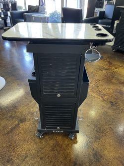 4 Salon Trolleys With Attached Desk Top