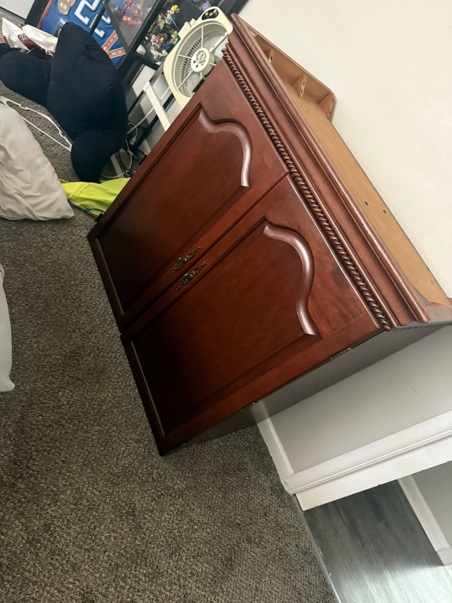 Solid Wood Traditional Hutch / Desk Cabinet – Excellent Storage!