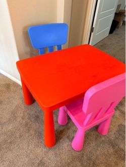 Kids ikea table and chairs