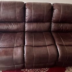 Reclining Leather Sofa
