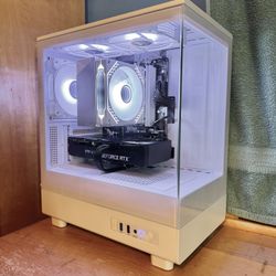 White RTX 3050 Gaming PC / Ryzen 7, Windows 11 Pro, 1TB NVMe, RGB
