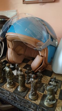 Small Sized Beautiful Blue Helmet with Wind Bug Visor