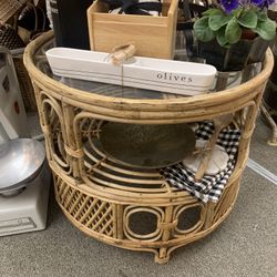 Rattan End Table