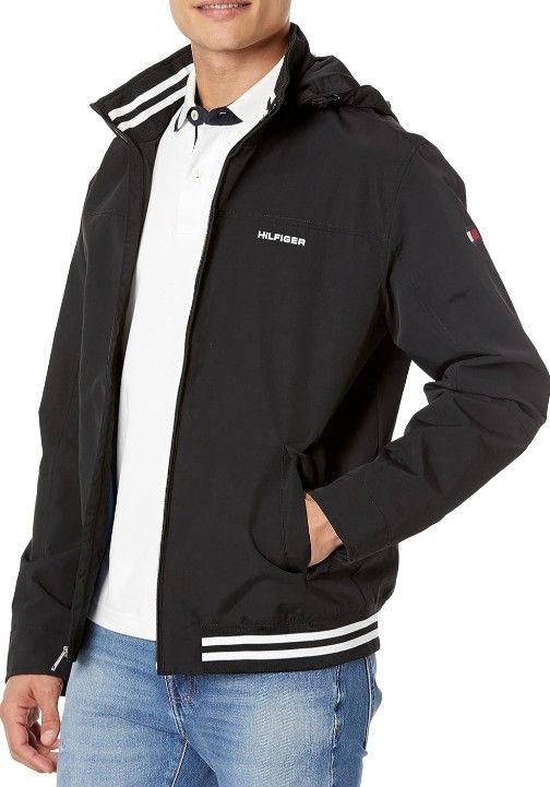 Tommy Hilfiger Men's Lightweight Waterproof Regatta Bomber Jacket