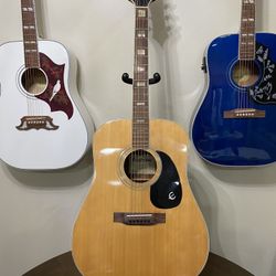 Epiphone Japan MIJ 1970’s Acoustic Guitar Mint Condition New Strings w/ Soft Case 