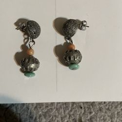 Silver Bead Earrings