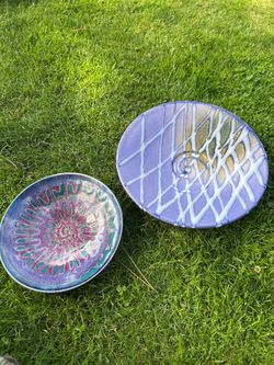 2 Patton Studio Art Pottery Bowls / Wall Chargers
