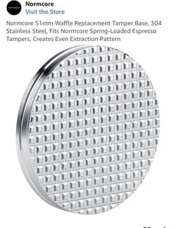 Normcore 51mm Waffle Replacement Tamper Base, 304 Stainless Steel, Brand New …..