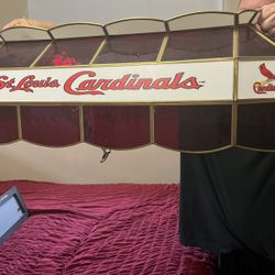 Custom St. Louis Cardinals Glass Hanging Pool Table Bar Lamp
