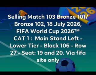 Fifa bronze level tickets