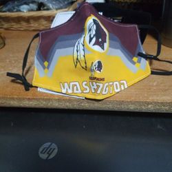 Washington Redskins Washable Mask With Filter New