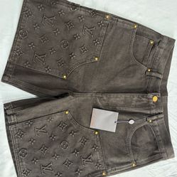 Monogram Denim Shorts Receipt Purchase Included🧾✅