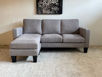 Gray 3-Seater Reversible Sectional Sofa
