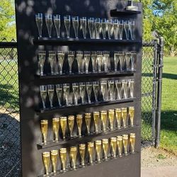Black Finished FOLDING Champagne Wall