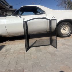 FIREPLACE SCREEN – HEAVY DUTY BLACK METAL – 3 PANEL – $35