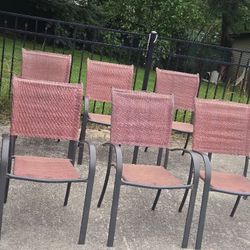 Patio Or Pool Chairs  Set 6