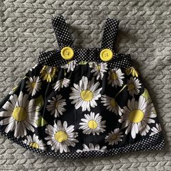 Daisy Black and Yellow Sun Dress from Bonnie Baby in 3-6M