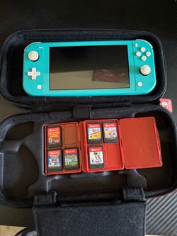 Nintendo Switch Lite Turquoise with 6 Games