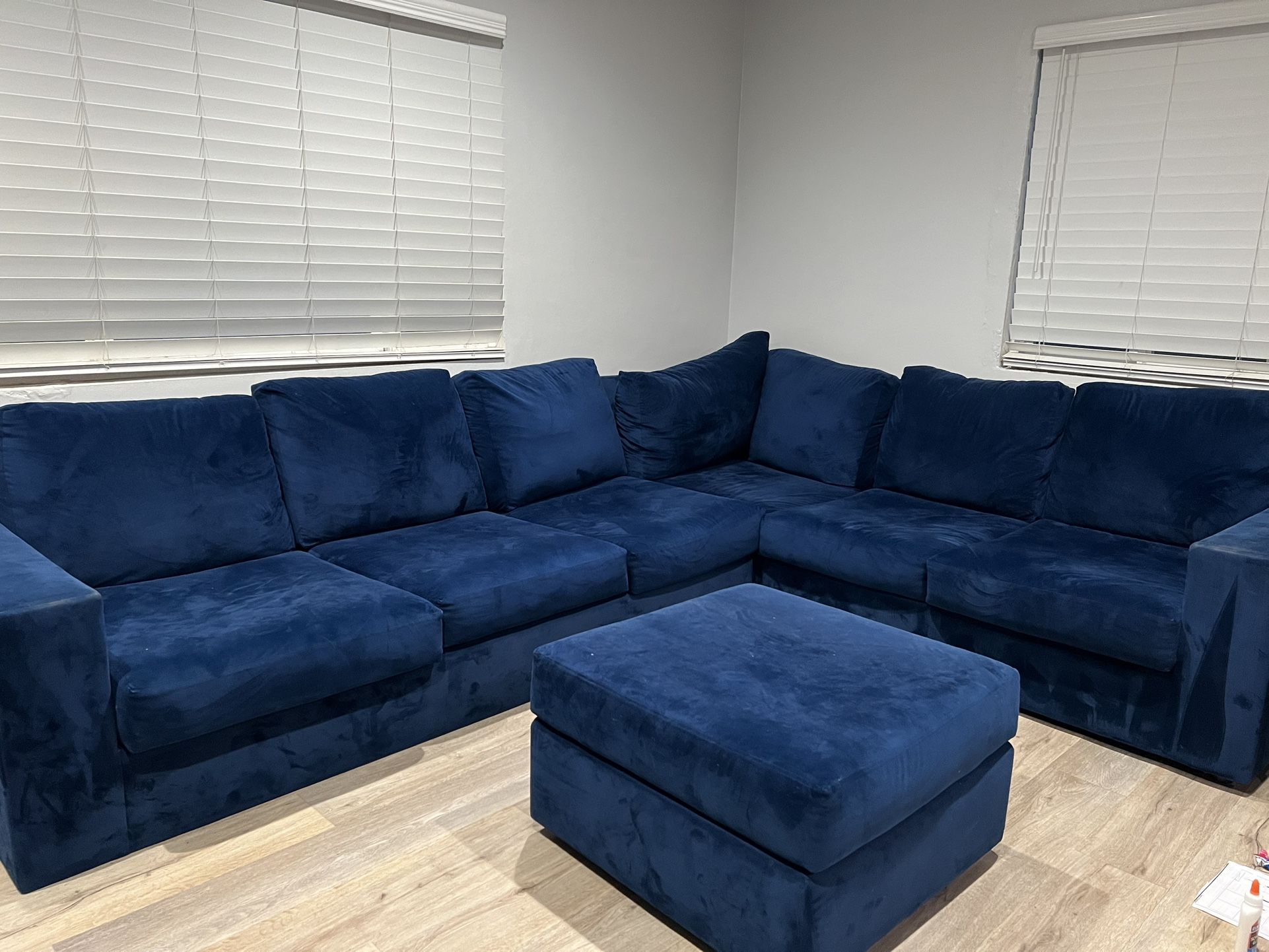 Blue Sectional Couch 