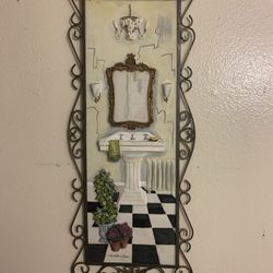 C. Winterle Olson  ( 3D Vintage Hand Painted Ceramic Tile Wall Art)