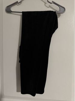 Black velvet leggins (M 8-10) - lightly used