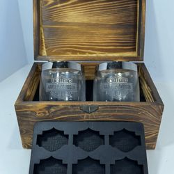 Harley-Davidson Whiskey Glass Gift Set – Wood Box
