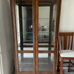 Beautiful Curio Cabinet with Glass doors and shelving