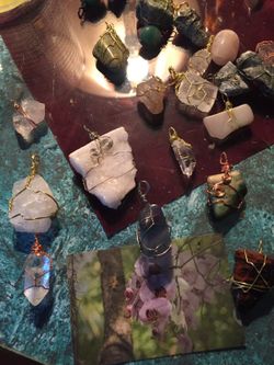 Hand wrapped stones & crystals
