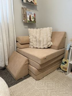 Tan Corduroy Play Couch
