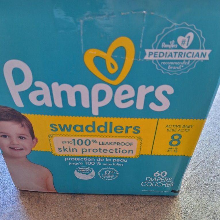 Pampers Size 8. Count 57. $35
