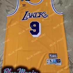 NEW Nick Van Exel Los Angeles Lakers Throwback Jersey #9 RARE Home