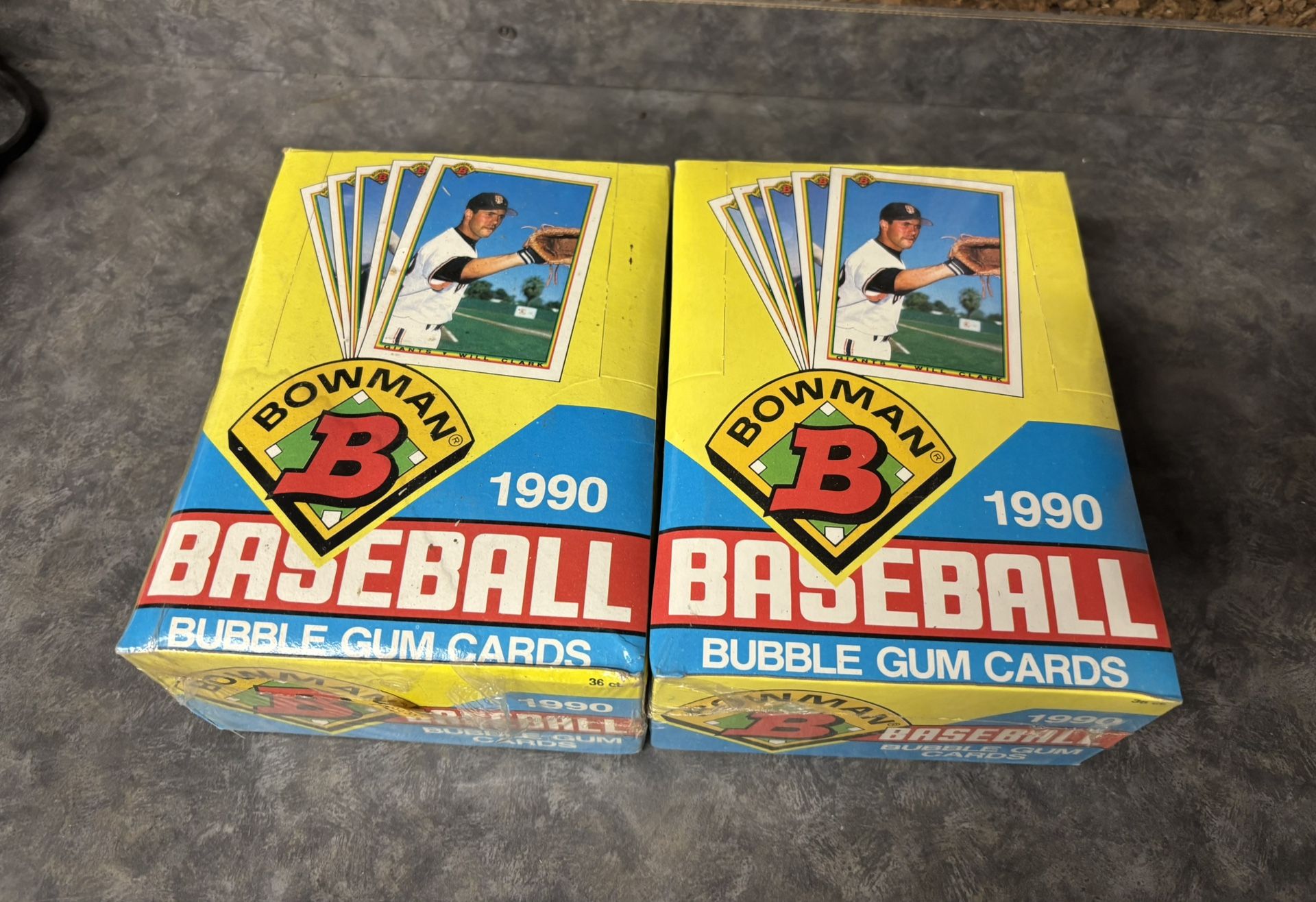 2- 1990 Bowman Factory Sealed Baseball Card Wax Boxes