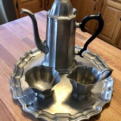 Reed & Barton Vintage Pewter Coffee/Tea Pot Creamer set