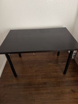 IKEA Black Desk with Metal Legs