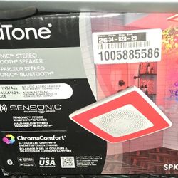 NuTone SPKN110RGBL Chromacomfort Ceiling Bath Fan with Sensonic Bluetooth NIB