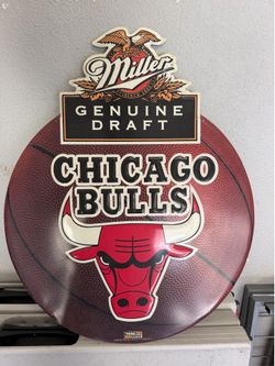 Miller genuine draft Chicago bulls metal sign 1997