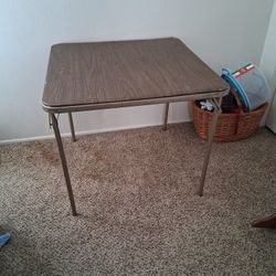 Vintage 1980's Metal Card Table 