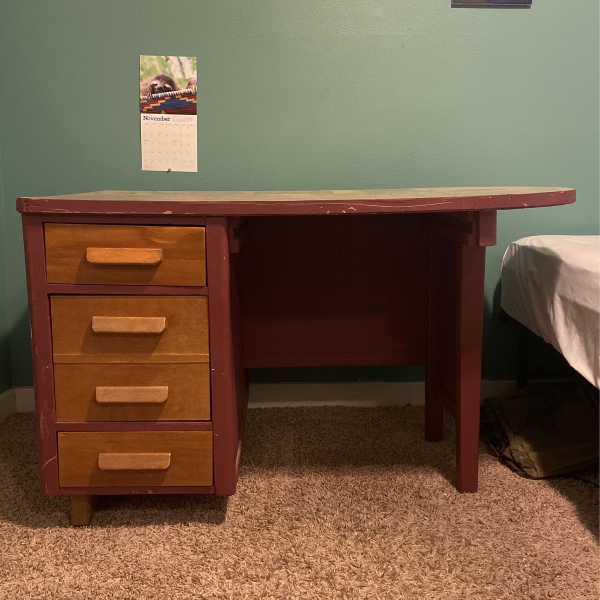 Vintage School Teacher Desk