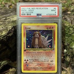 First edition pokemon entei psa 9