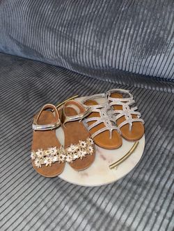 2 pair of girls sandals size 12