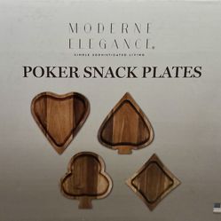 Poker Snack Plate Set