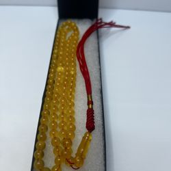 new antique kahraman Amber of Kaliningrad baltic hor real stone hand cut 99 bead
