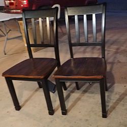 Set of 2 Ashley Owingsville Dining Chairs Black / Brown