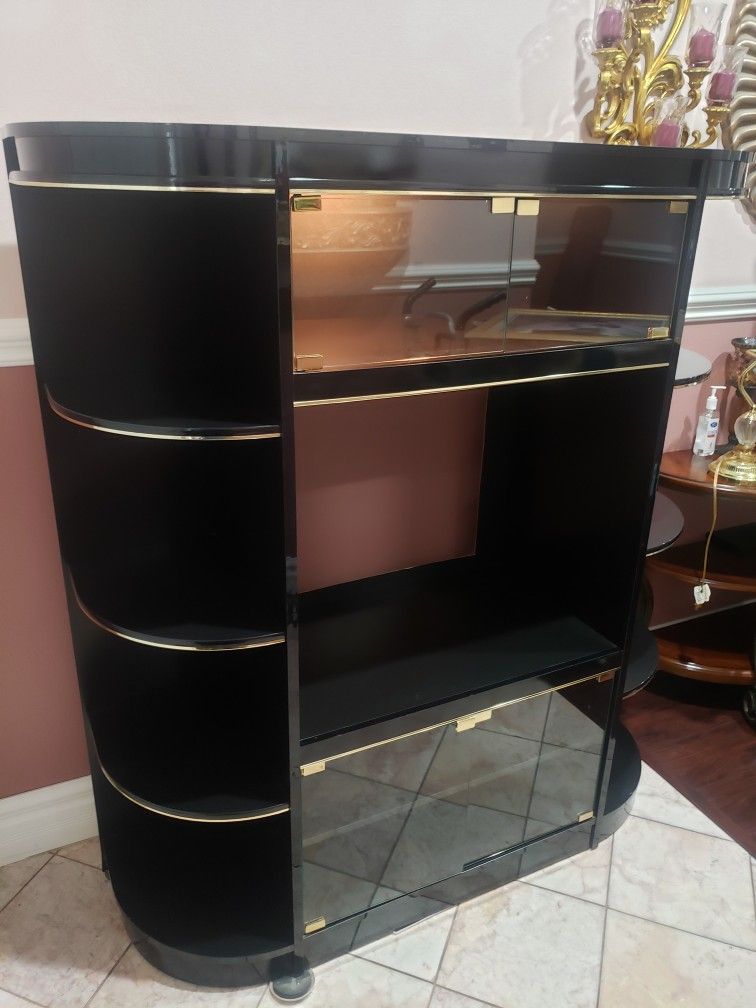 Centro De Entretenimiento, Color Negro, Medidas 60"×54"×18"