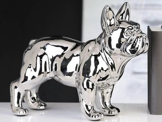 Chrome French Bulldog Sculpture Figurine
