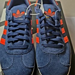 Adidas Gazelle Navy Orange JH5390 Men’s 7.5 / Women’s 8.5 NEW with Tags