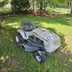 White 38" Riding Lawn Mower Needs Tune Up