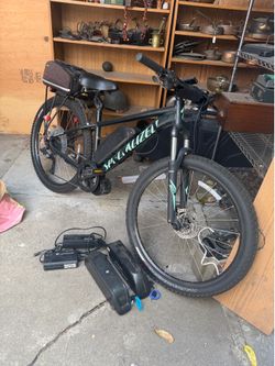 Specialized Medium Rockhopper Electric Mountain Bike  Mid-Drive Bafang Conversion Like New